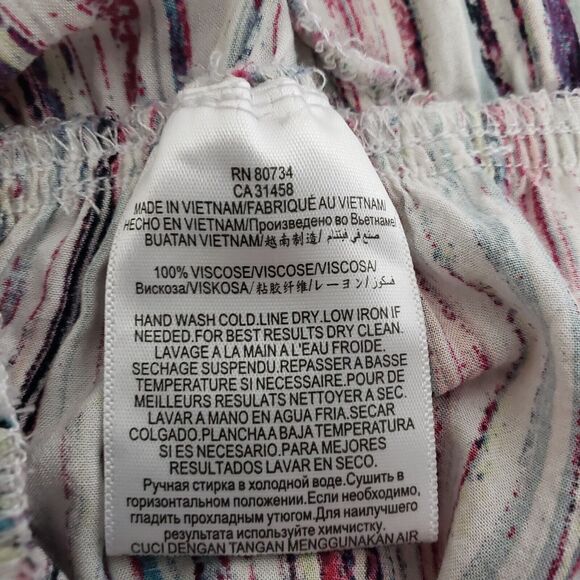 BCBGeneration Womens Romper Large Striped Multicolor Short Split Dolman Sleeve - Picture 11 of 12